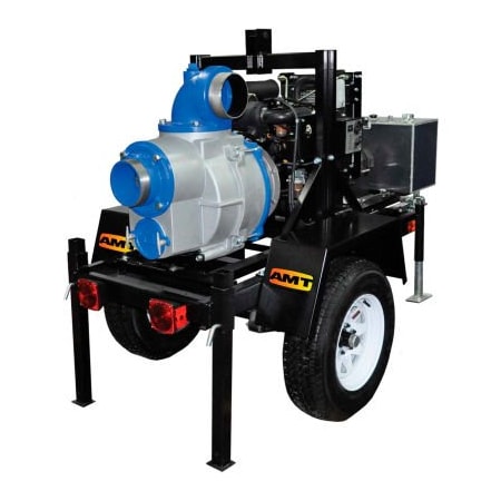 Springer Pumps AMT 5586-H6 6" Engine Driven Trash Pump-Skid, Honda V-Twin OHV, 1000gpm, Viton/SIC Seal, 6" In/Out 5586-H6